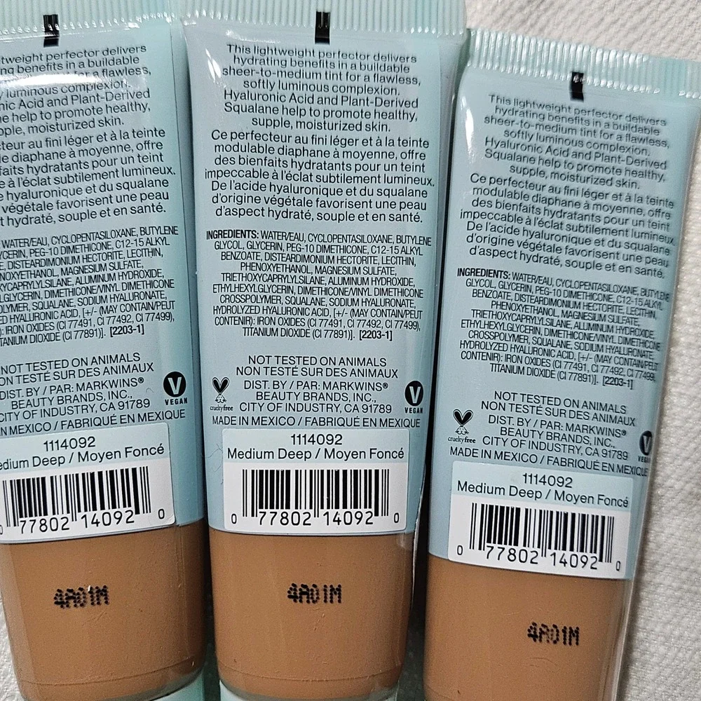 5pk Wet n Wild Bare Focus Tinted Hydrator Bundle Medium Deep Tan Hyaluronic Acid